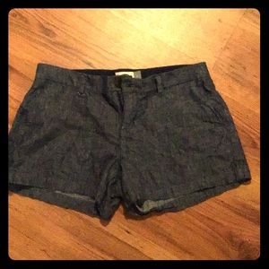 Linen jean colored shorts